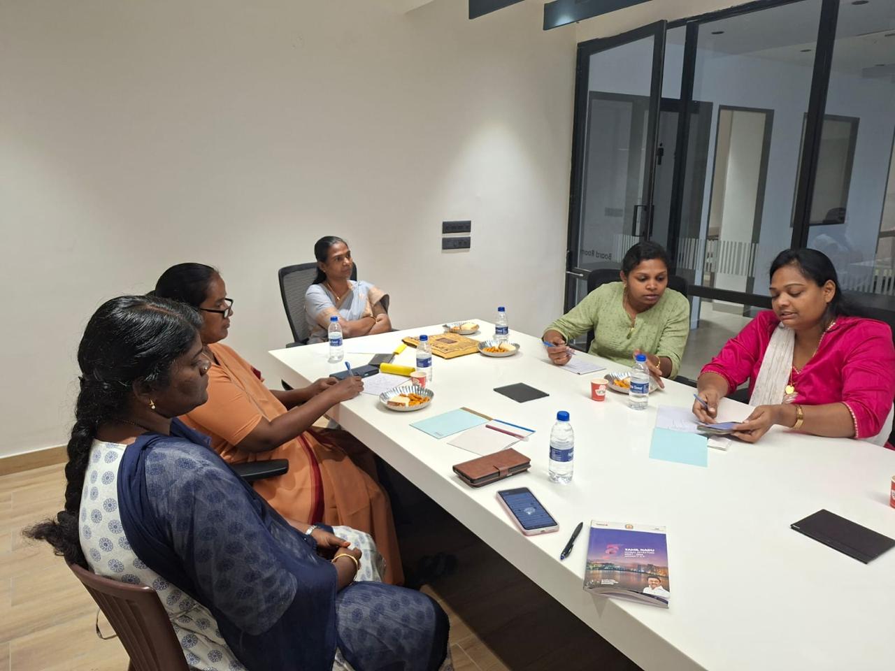 Youth interacting after a session